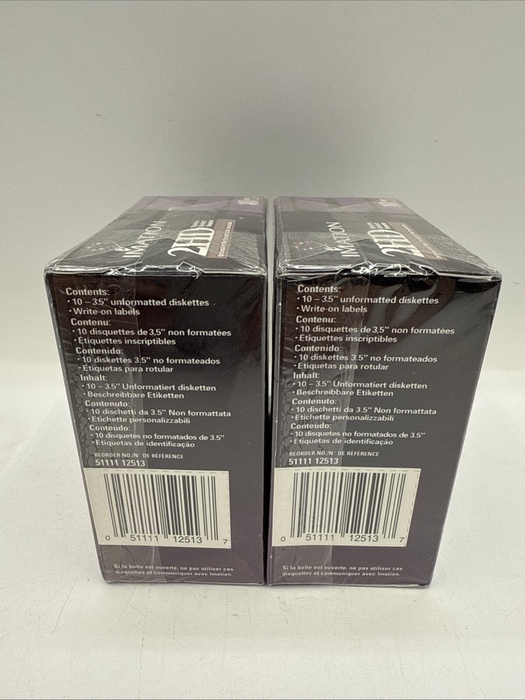 Imation 2HD 3M Floppy Discs 3.5" 2.0 MB Diskettes 20 Pack IBM Formatted SEALED
