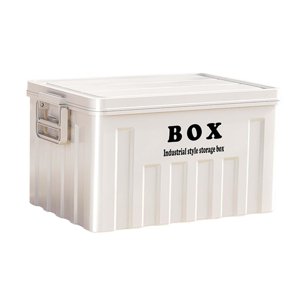Lidded Storage Bin Multipurpose Heavy Duty Container for Clothes Tools Toys