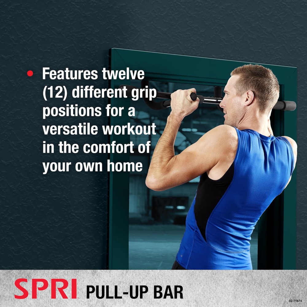 Pull Up Bar - 8-Grip Door Frame Mounting Pull-Up Bar for Versatile Workouts -...