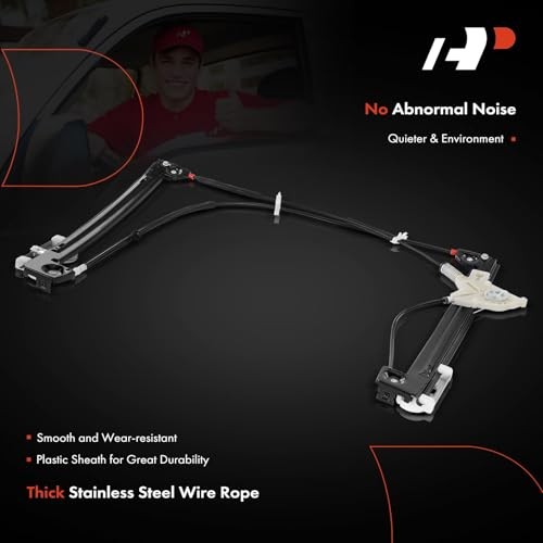 Power Window Regulator Without Motor Compatible with Mini Cooper Front Driver