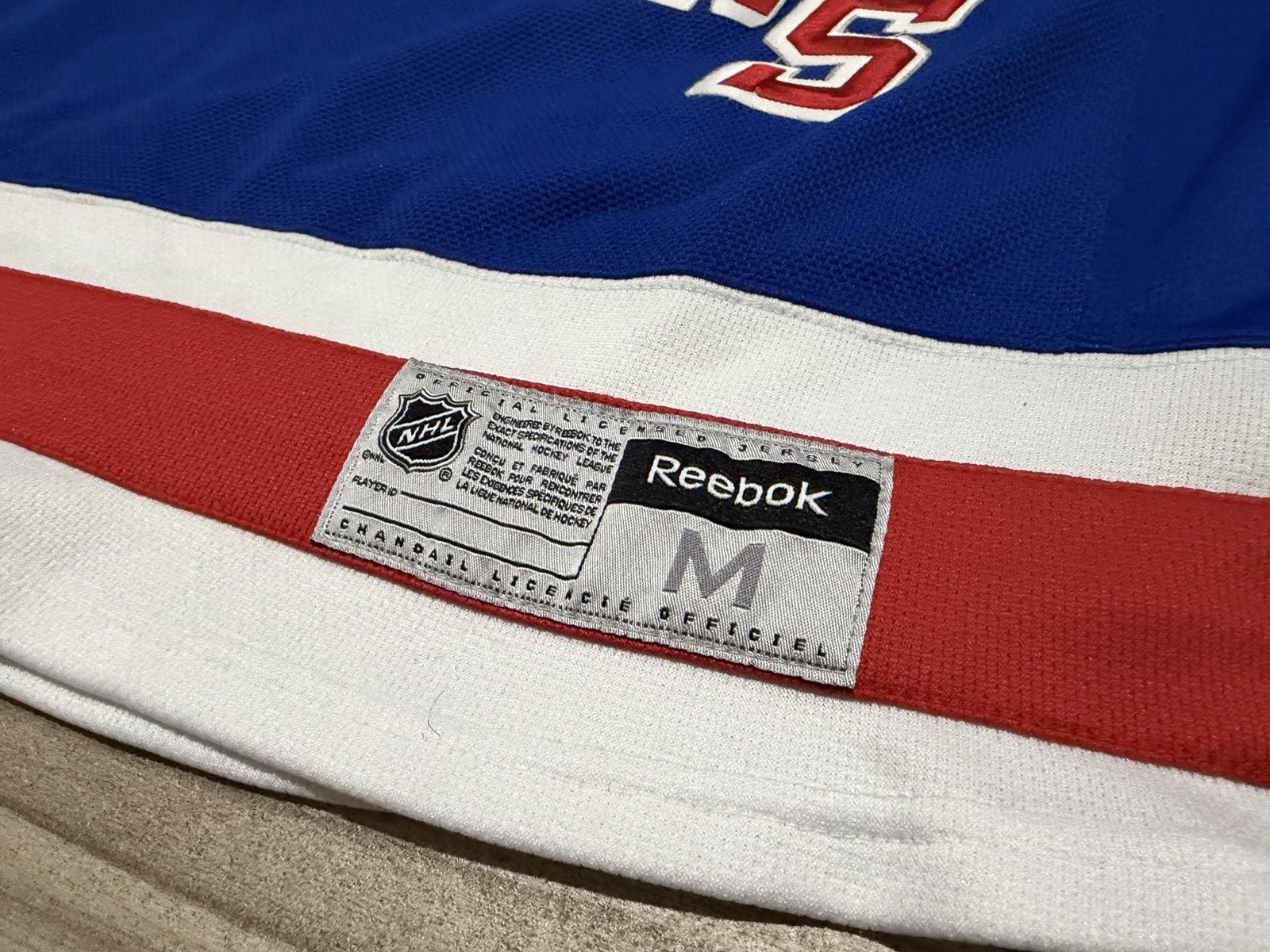 Size M - New York Rangers Henrik Lundqvist Reebok Replica Jersey Blue