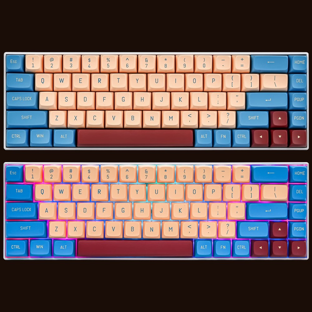 Custom 160 Keycap Set CSA Profile Doubleshot Ball Shape Caps Cherry-MX Style ...