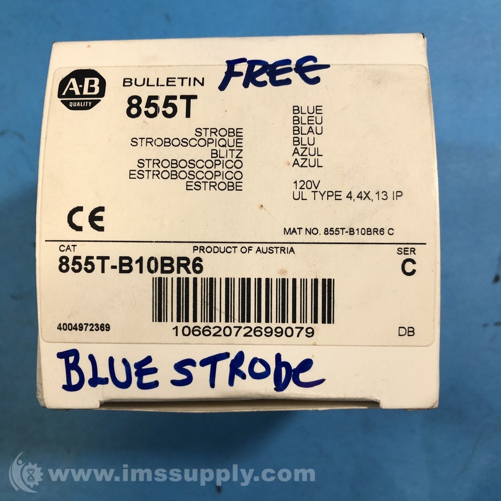 Allen Bradley 855T-B10BR6 Series C Control Tower Stack Light FNOB