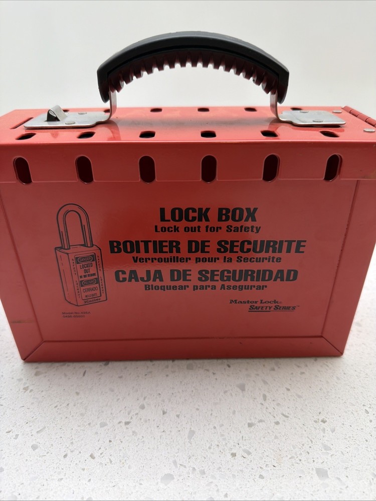 MASTER LOCK 498A Group Lockout Box,12 Locks Max No Locks
