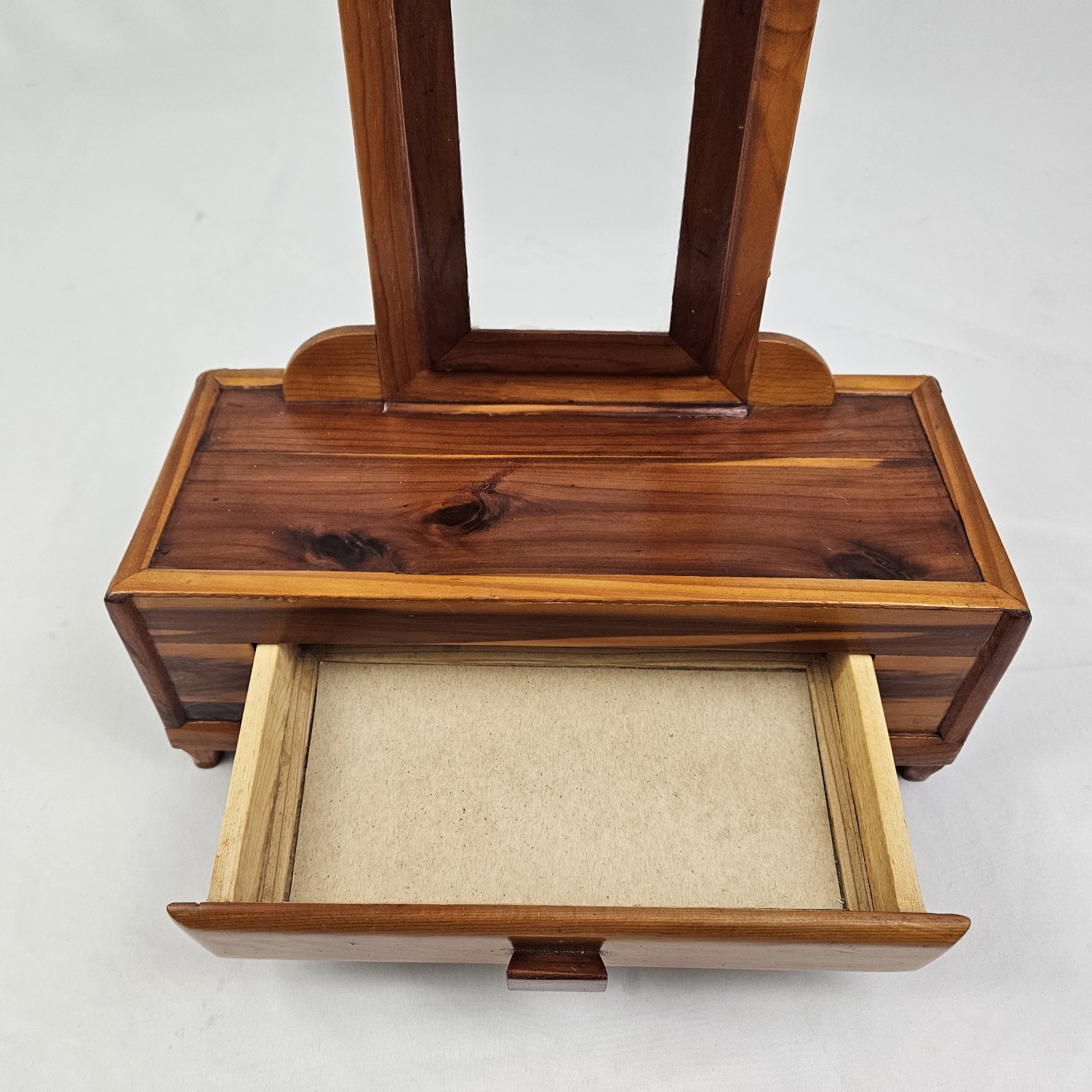 Vintage Salesman Sample Dresser Jewelry Box Mid-Century Cedar Wood Doll Size