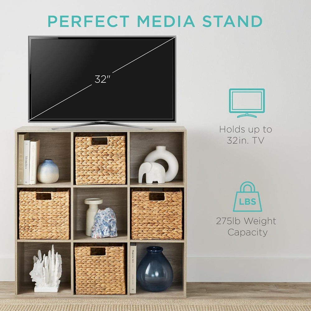 Best Choice Products 9-Cube Storage Organizer with Removable Back Panels