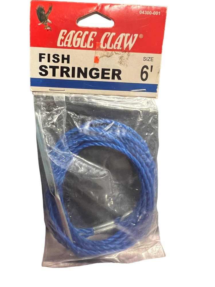 NEW Eagle Claw 6' Heavy Duty Polyethylene Twisted Fish Stringer Blue 04300-001