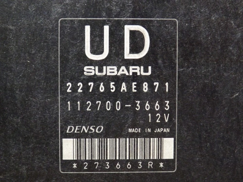 2013 SUBARU XV CROSSTREK ENGINE COMPUTER MODULE ECU ECM 22765AE871 OEM