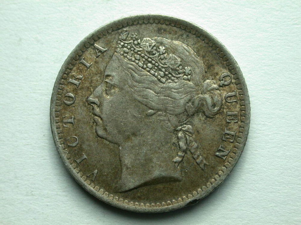 Straits Settlements 1899 10 Cents Silver