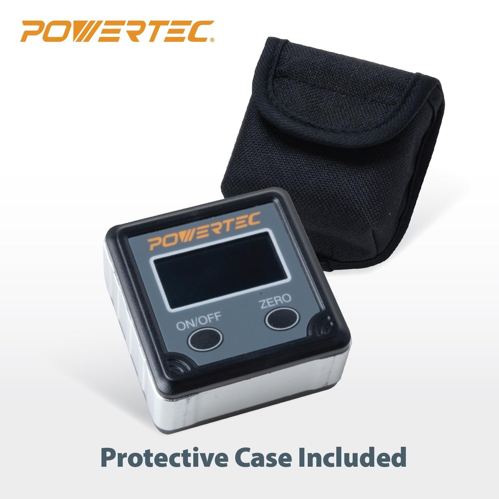 POWERTEC 71828 Table Saw Angle Gauge, Digital Finder Protractor,...