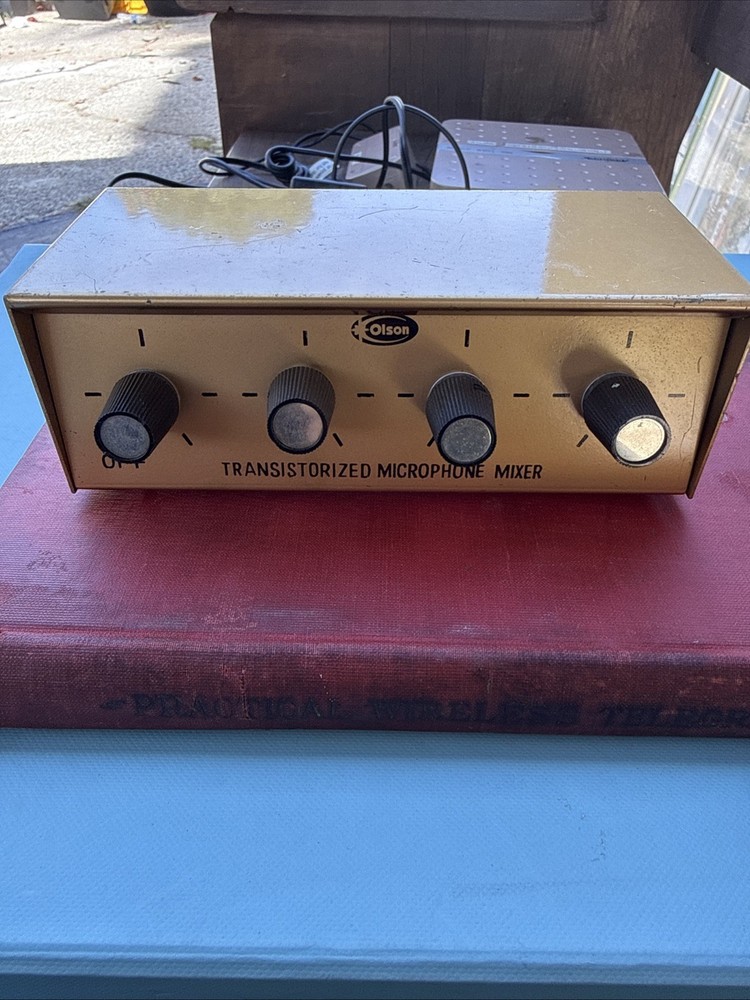 Olson RA-345, 4 Channel Portable Transistorized Mixer, Vintage Unit
