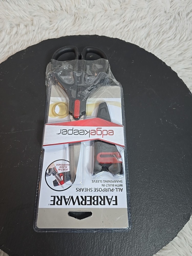 Farberware All-Purpose Shears EDGEKEEPER Scissors w/ Built-In Sharpening Sleeve