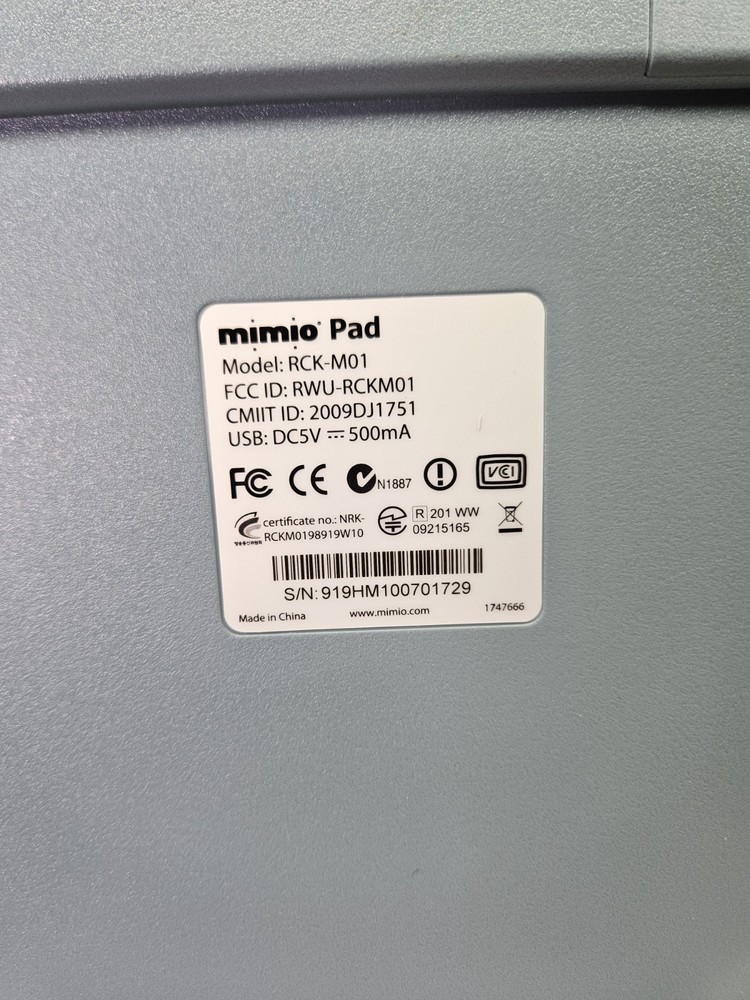 Dymo Mimio Pad RCK-M01 Wireless Interactive Graphic Pen Tablet
