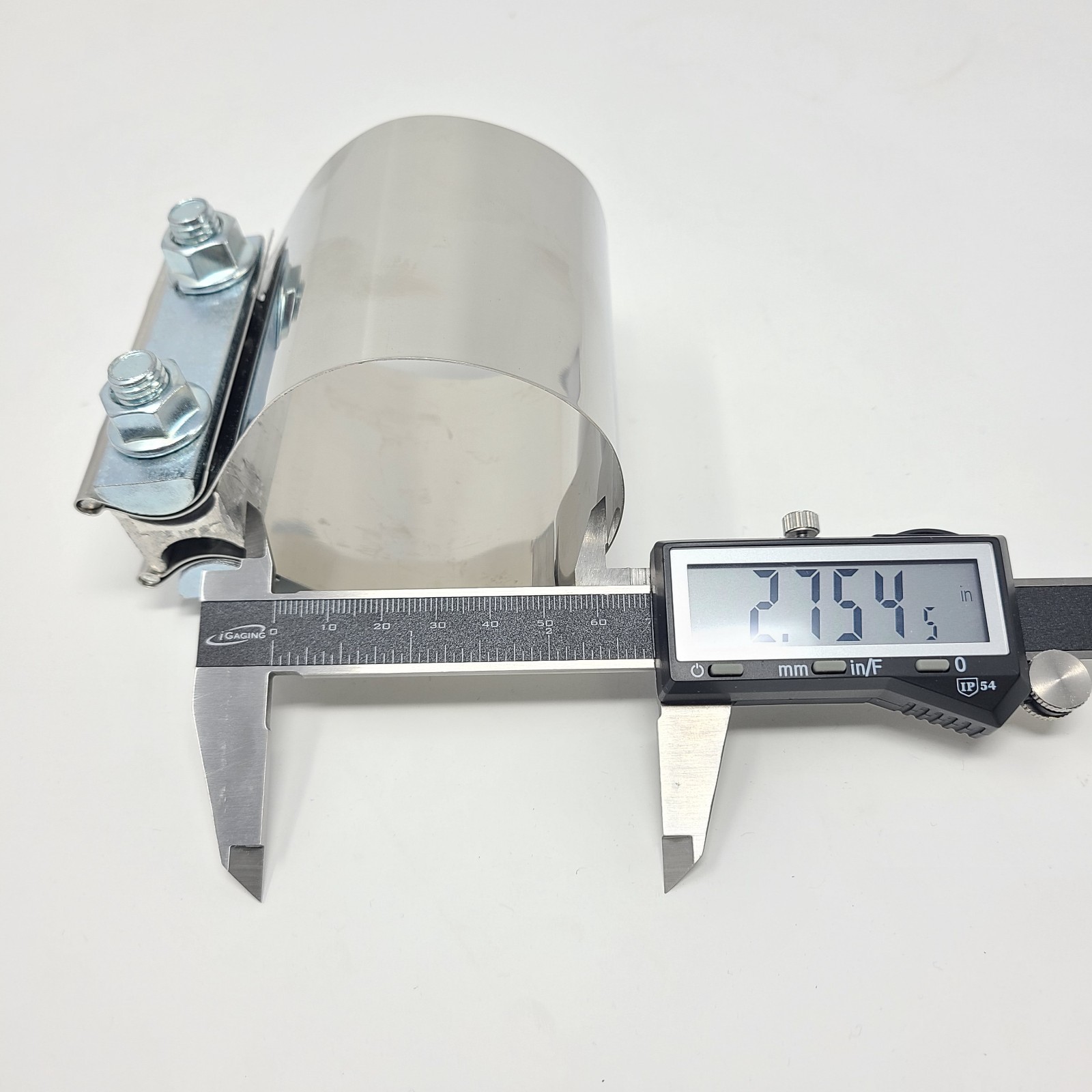 T304 Stainless Steel 2.75" Butt Joint Band Exhaust Clamp Sleeve Coupler Quality