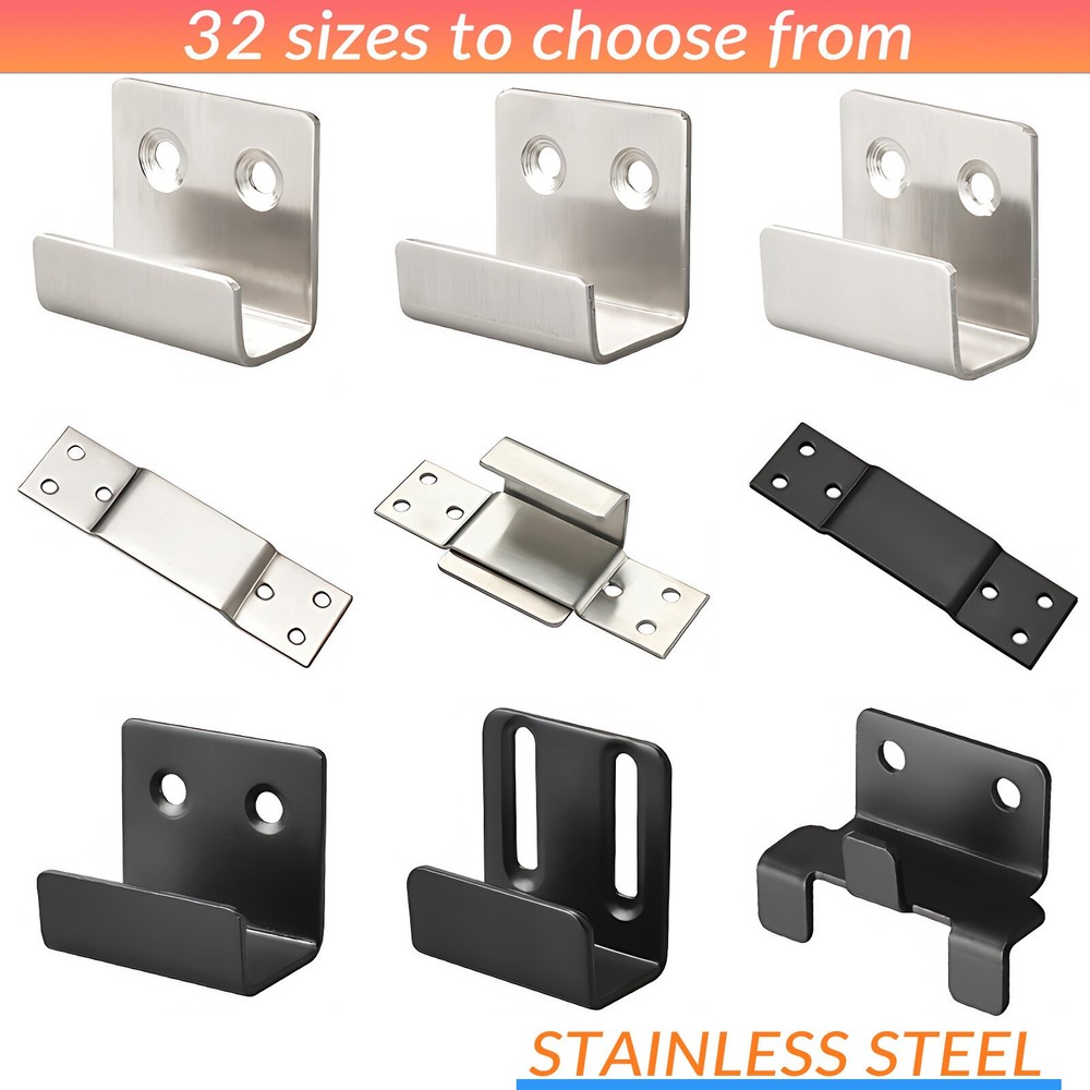 Stainless U Shaped Brackets Flat Hooks Hooks Ceramic Tile Display Bracket