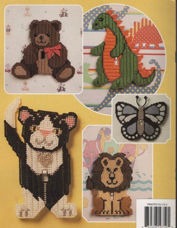 OOP!!! PLASTIC CANVAS DELIGHTFUL LIGHT SWITCH COVERS 9 DESIGNS