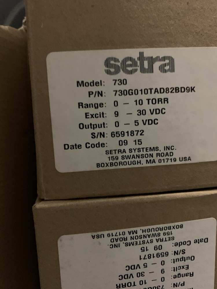 Setra 730 Vacuum Capacitance Manometer (1-10 Torr)