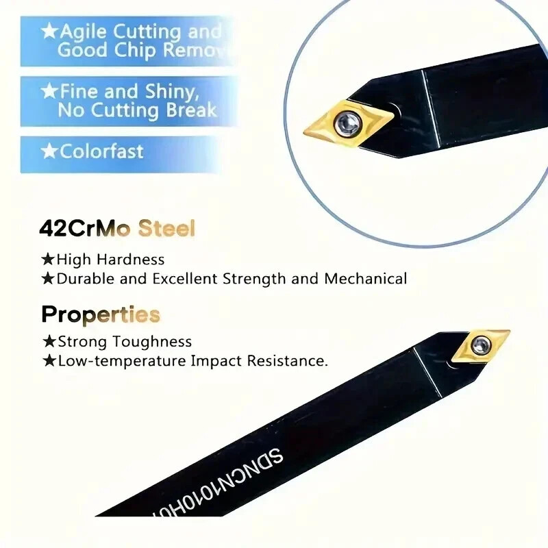 18PCS 3/8 " 10mm Shank Indexable Carbide Lathe Turning Insert Tool Holder