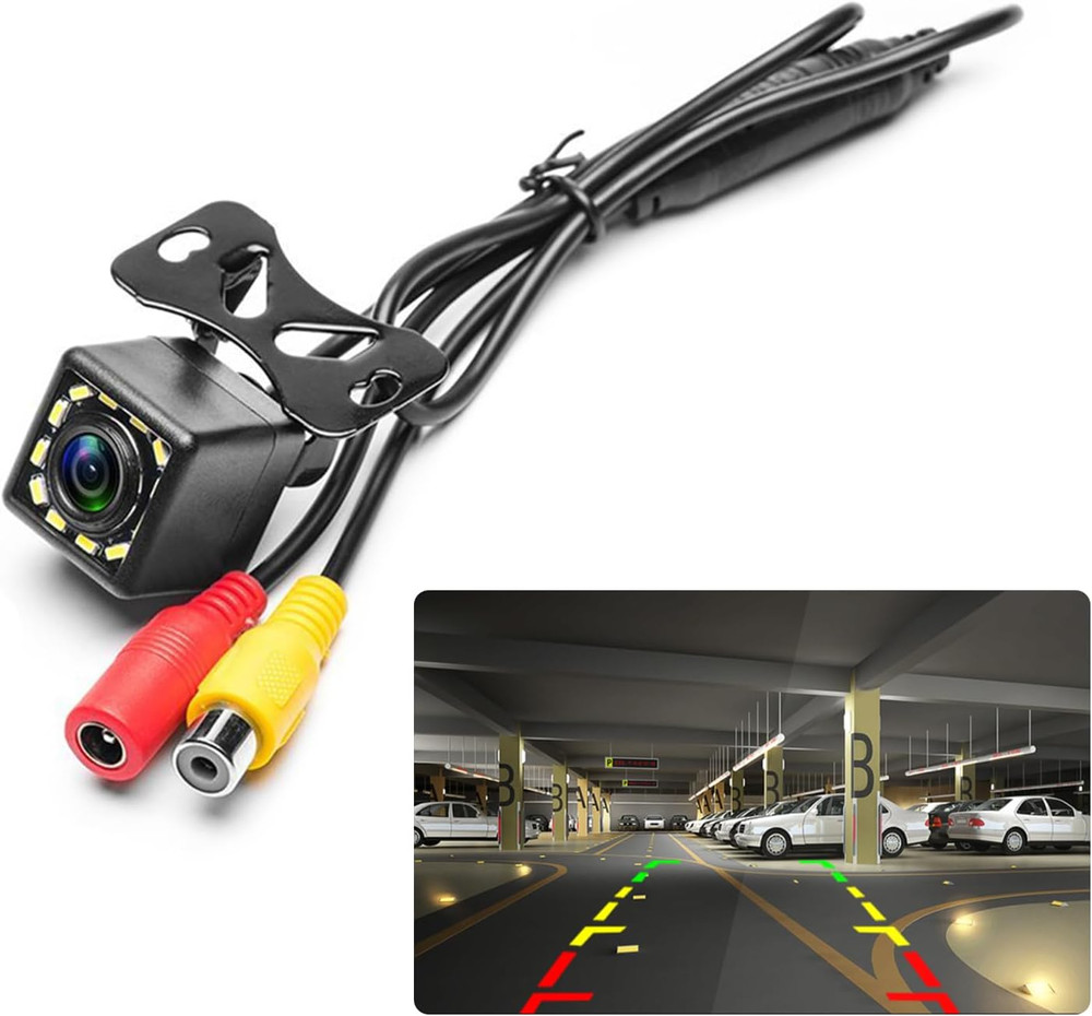 Car Backup Camera Rear View Camera 12-LED Night Vision Waterproof Reverse Camera