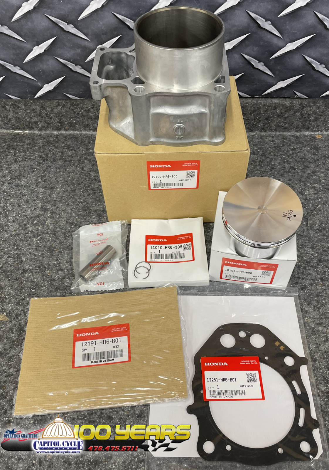 NEW OEM HONDA TRX 520 FOREMAN RUBICON HONDA 2020 - 2024 TOP END KIT W/ CYLINDER