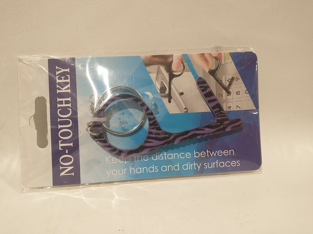No Touch Key Antimicrobial Door keyboard Safe Hook Key chain Tool Avoid Germs