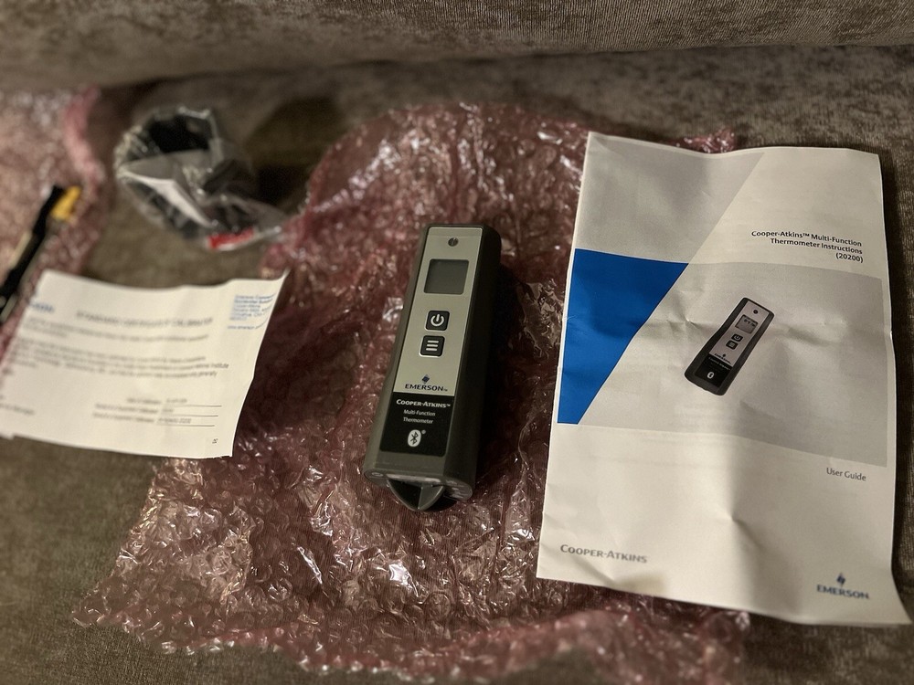 Emerson Lumity Multi Function Thermometer Bluetooth Compatible 20200 Gray New