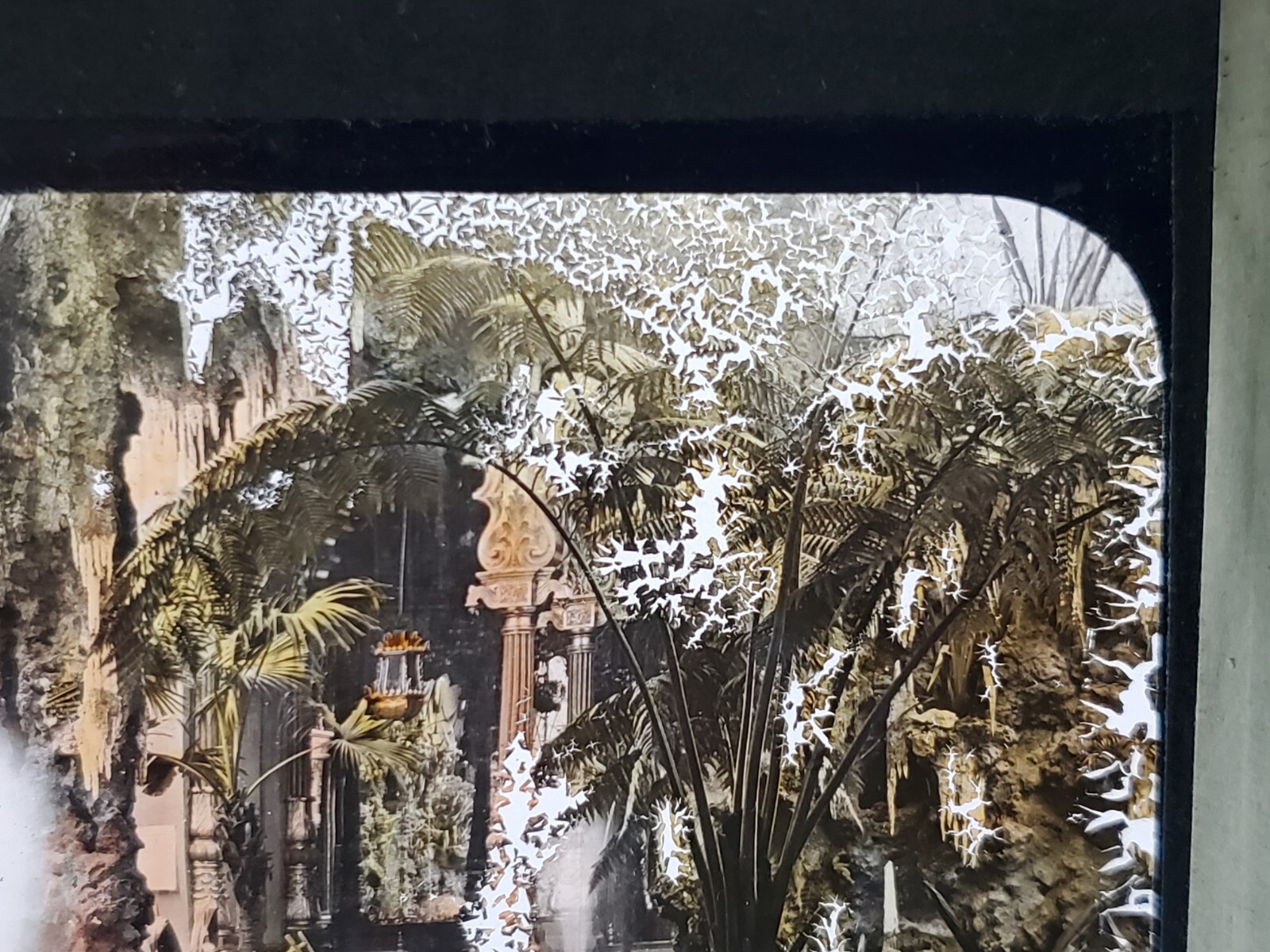 Garden of Eden Theatre, Brussels, Belgium, DAMAGED, Magic Lantern Glass Slide