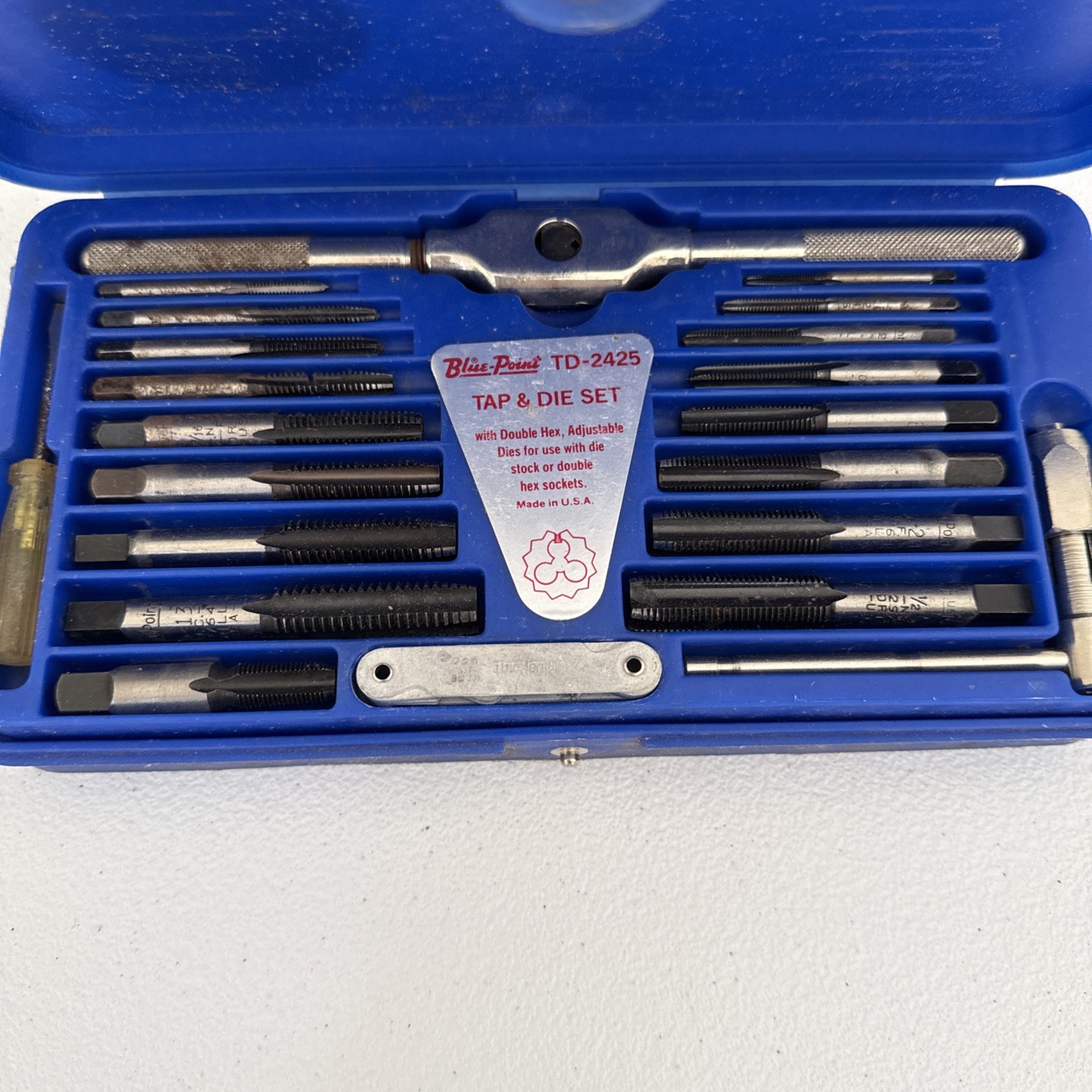 Blue-Point TD-2425 Tap & Die Set Made in USA Snap-On Line Threading Tool Kit