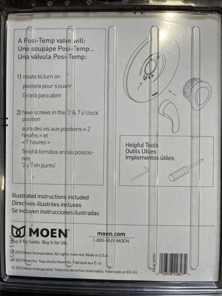 Moen Replacement Posi-Temp Escutcheon Plate, Chrome Model 179102