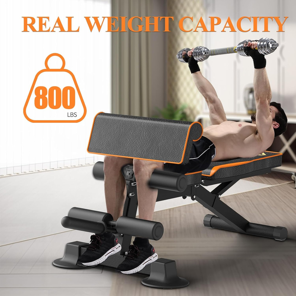 Z ZHICHI Adjustable Weight Bench Multi-Function Workout Bench for Home Gym,Folda