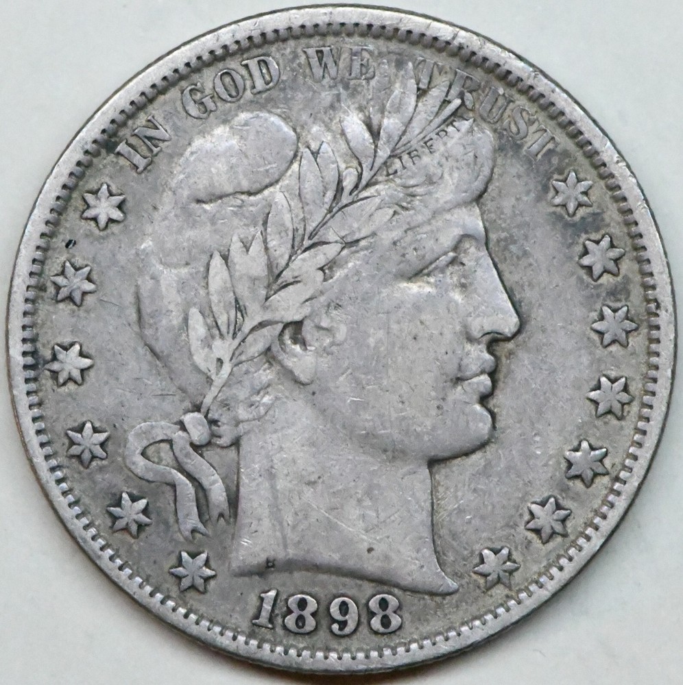 1898 barber half dollar