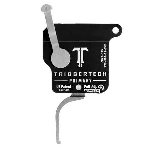 TriggerTech Remington 700 Clone Primary Trigger -NO Bolt Release - Silver/Curved