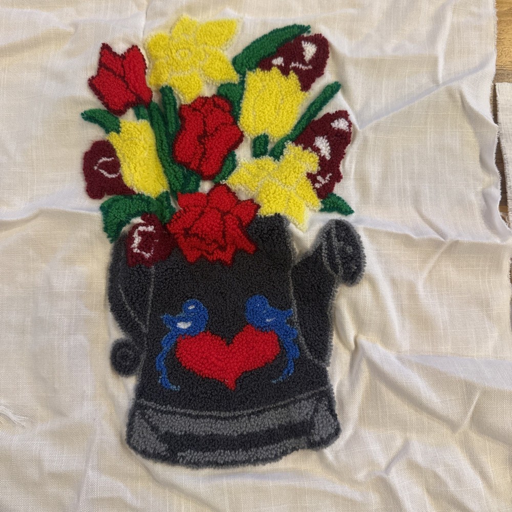 Punch Needle Unfinished Projects Lot - Repurpose - Embroidery