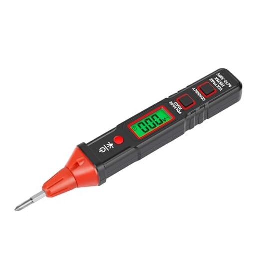 Digital AC Voltage Tester Screwdriver – LCD Display, High/Low Voltage Alert,