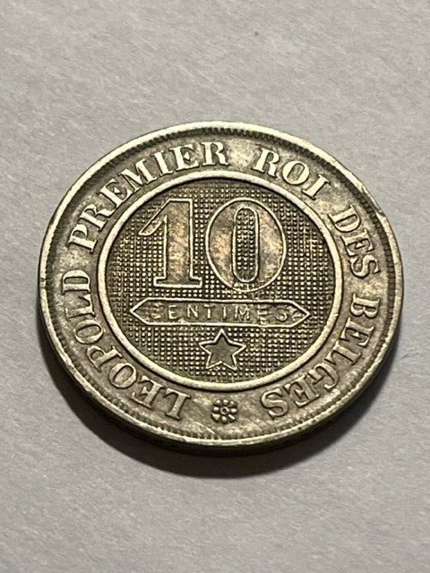 1863 Belgium 10 Centimes VF #11398
