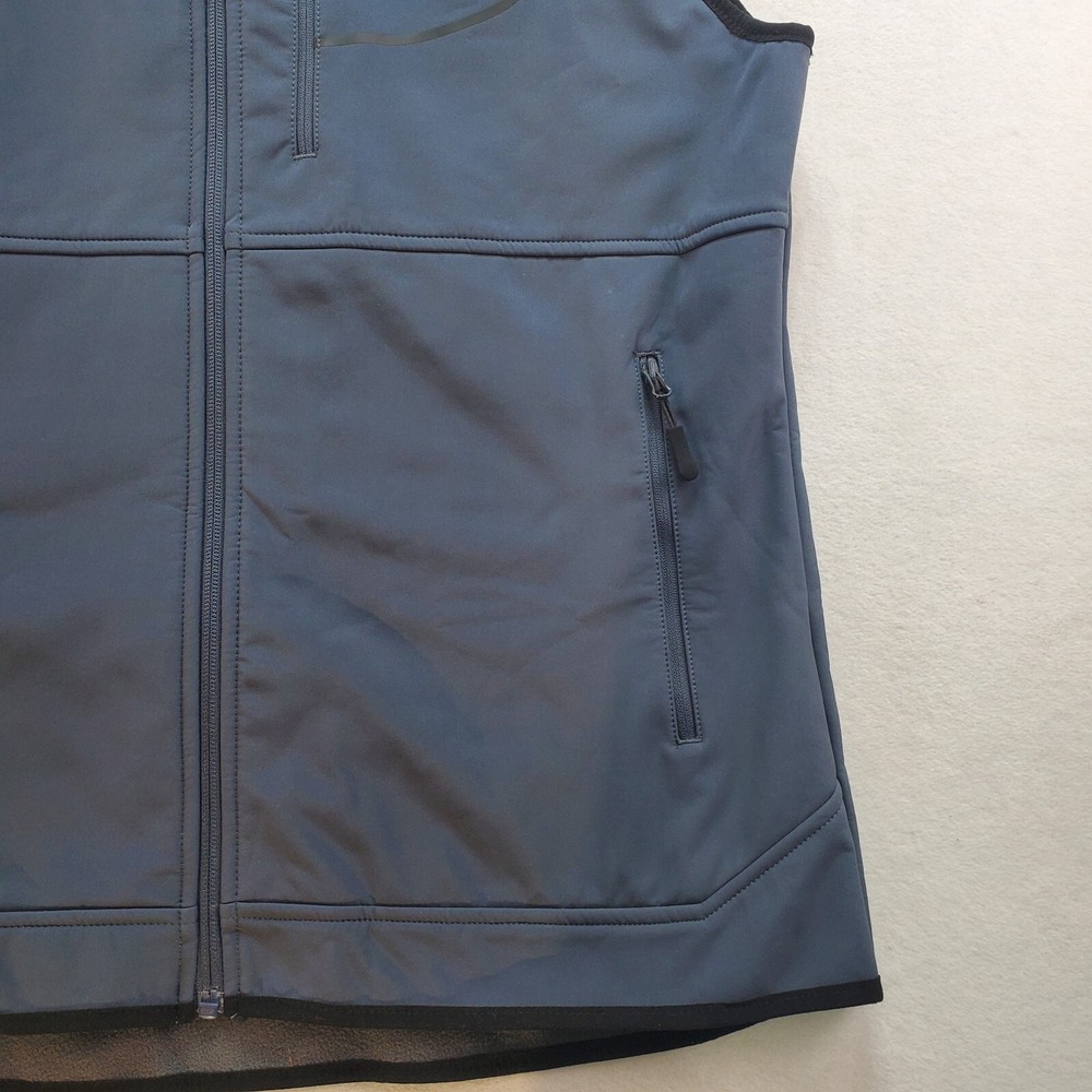 Willit Golf Vest Men's Medium Gray Polyester Stretch Fleece Softshell Full Zip