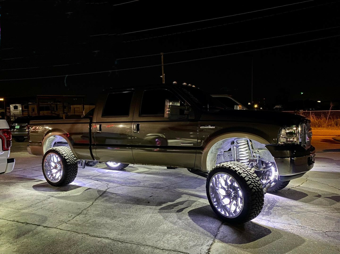 4PCS 4FT Kit Quad Row White LED Strips Fit for Car Truck 15.5'' Wheel Rim Lights