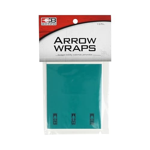 Bohning Solid Wraps Teal Arrow Wrap 12pk 4" - Durable & High-Visibility
