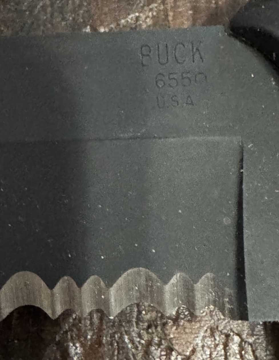 VINTAGE 1997 BUCK KNIFE USA 655 NIGHTHAWK SURVIVAL KNIFE W/ SHEATH BLACK OXIDE