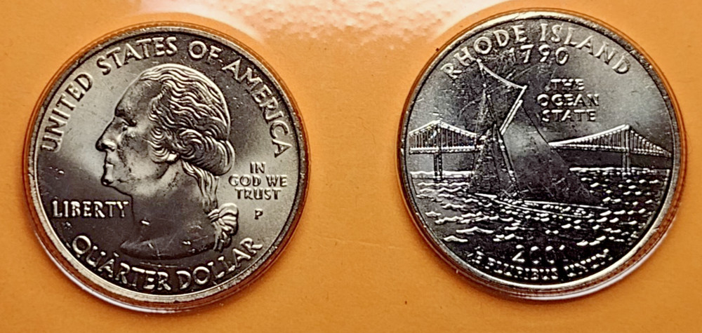 2001 Rhode Island P&D State Quarters - BU - Uncirculated