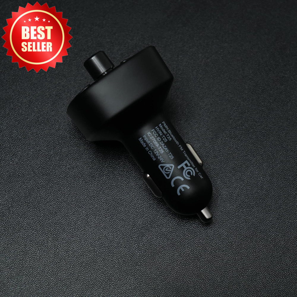 Bluetooth FM Transmitter Car Adapter Dual USB Charger MP3 Hands-Free TF US