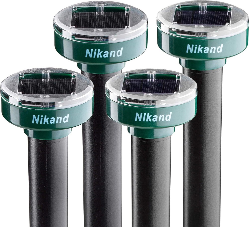 4 Pack Ultrasonic Mole Gopher Repellent Waterproof Sonic Pest Control Device
