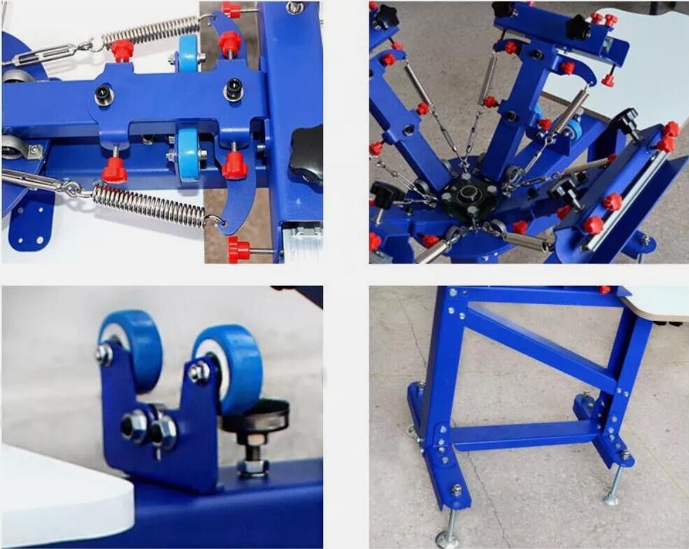 TECHTONGDA®4 Color Micro-Registrate Screen Printing Machine 1Station Single-Rote