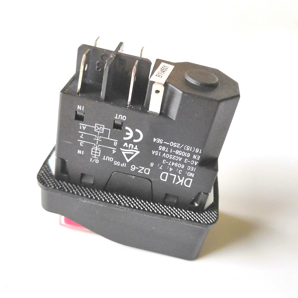 DZ-6 DKLD 250VAC 15A 5Pin Electromagnetic Pushbutton Switch for Grinding Machine