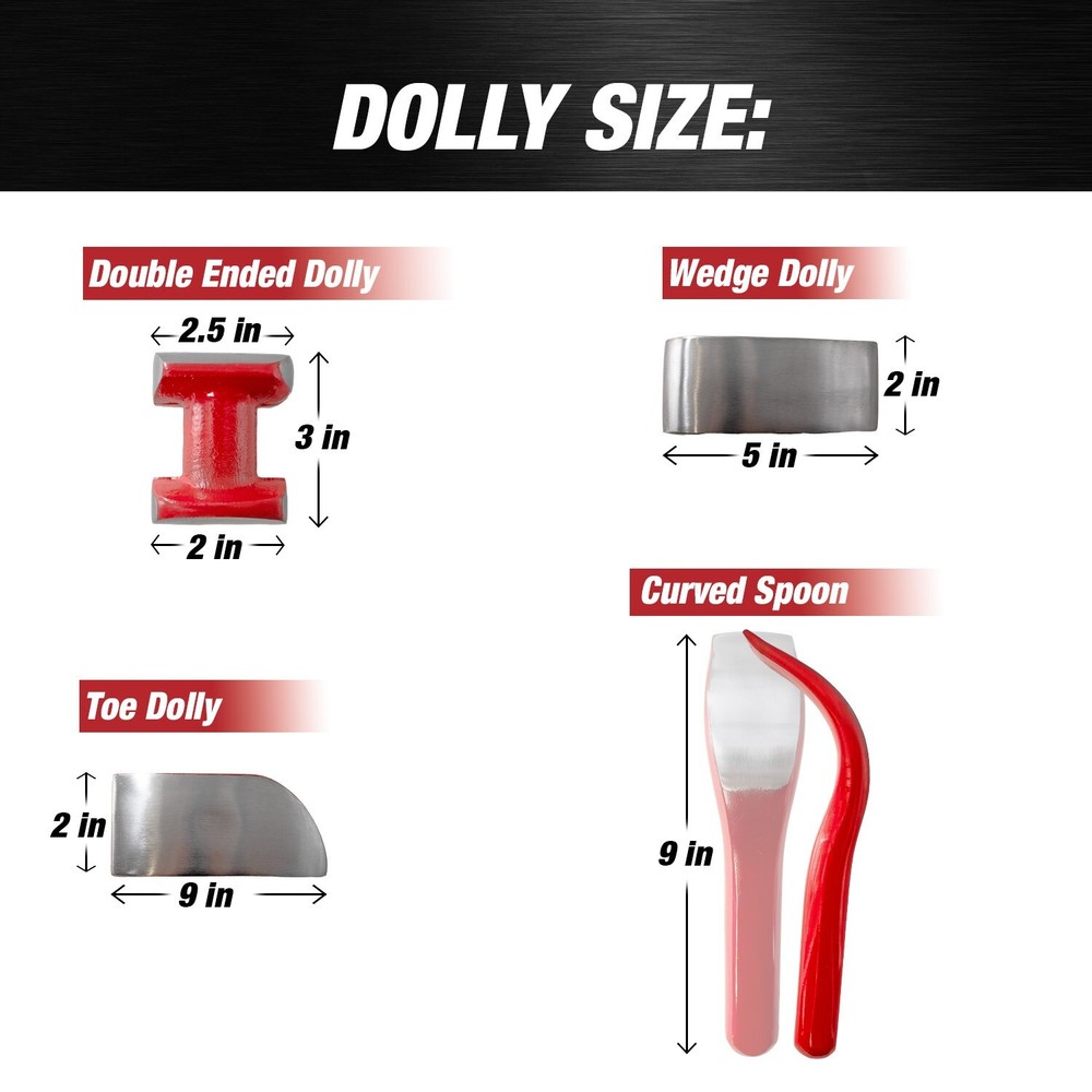 6PCS Panel Beaters Multifunctional Hammer Kit Dent Repair Tools Set