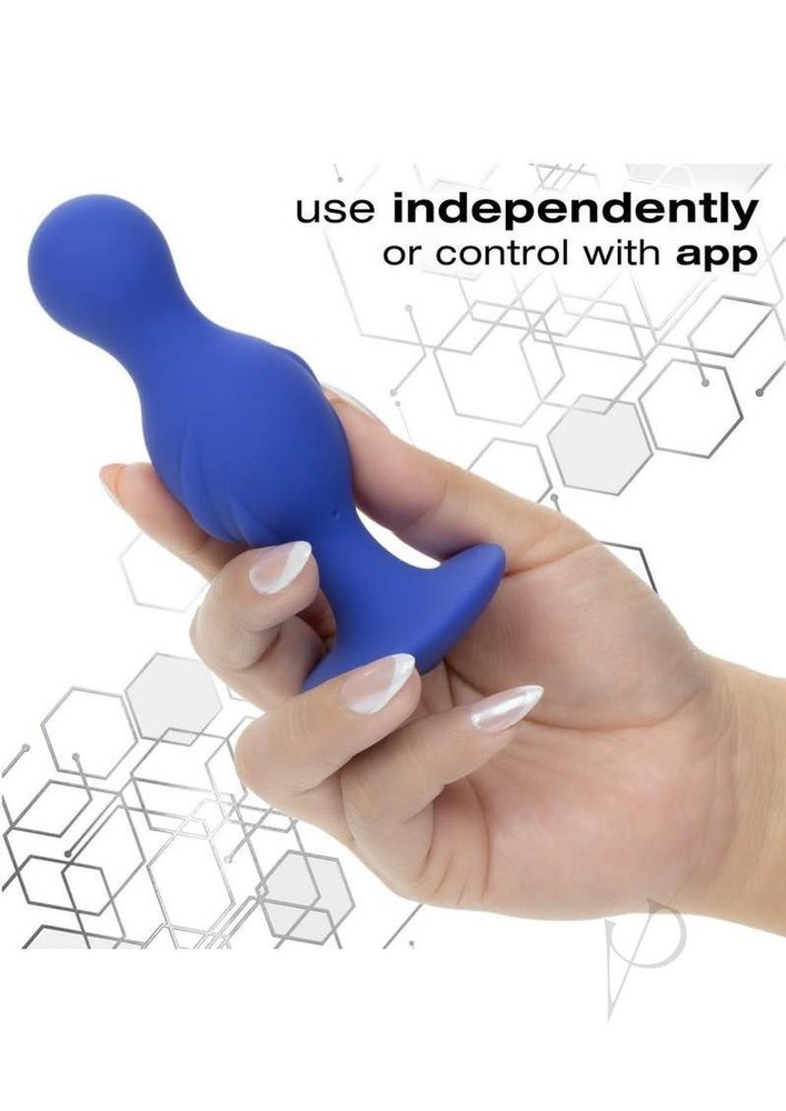 Vibrating Butt Plug Anal Plug Silicone Purple Flared Base Remote Control Vibe