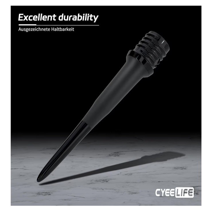 Cyeelife 2BA Thread Soft Tip Dart Points - Plastic Dart Tips - 100/1000 Pack Pre