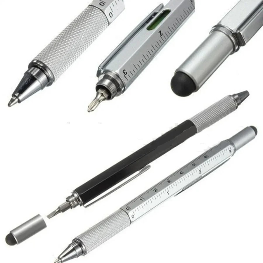 7 in 1 Multifunction Ballpoint Pen with Modern Handheld Tool Measure Technical