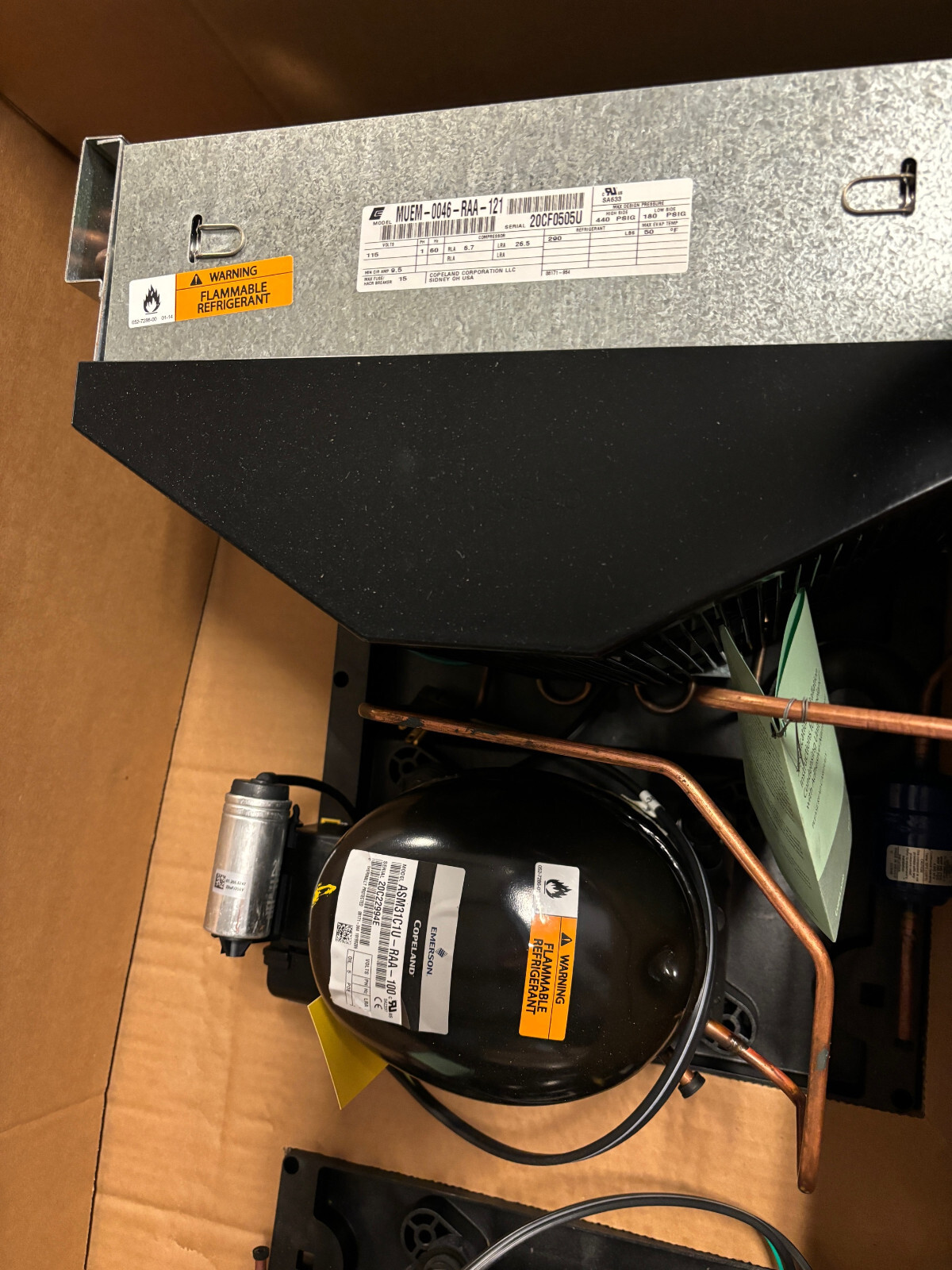 Copeland Air-Cooled Condensing Unit MUEM-0046-RAA-121