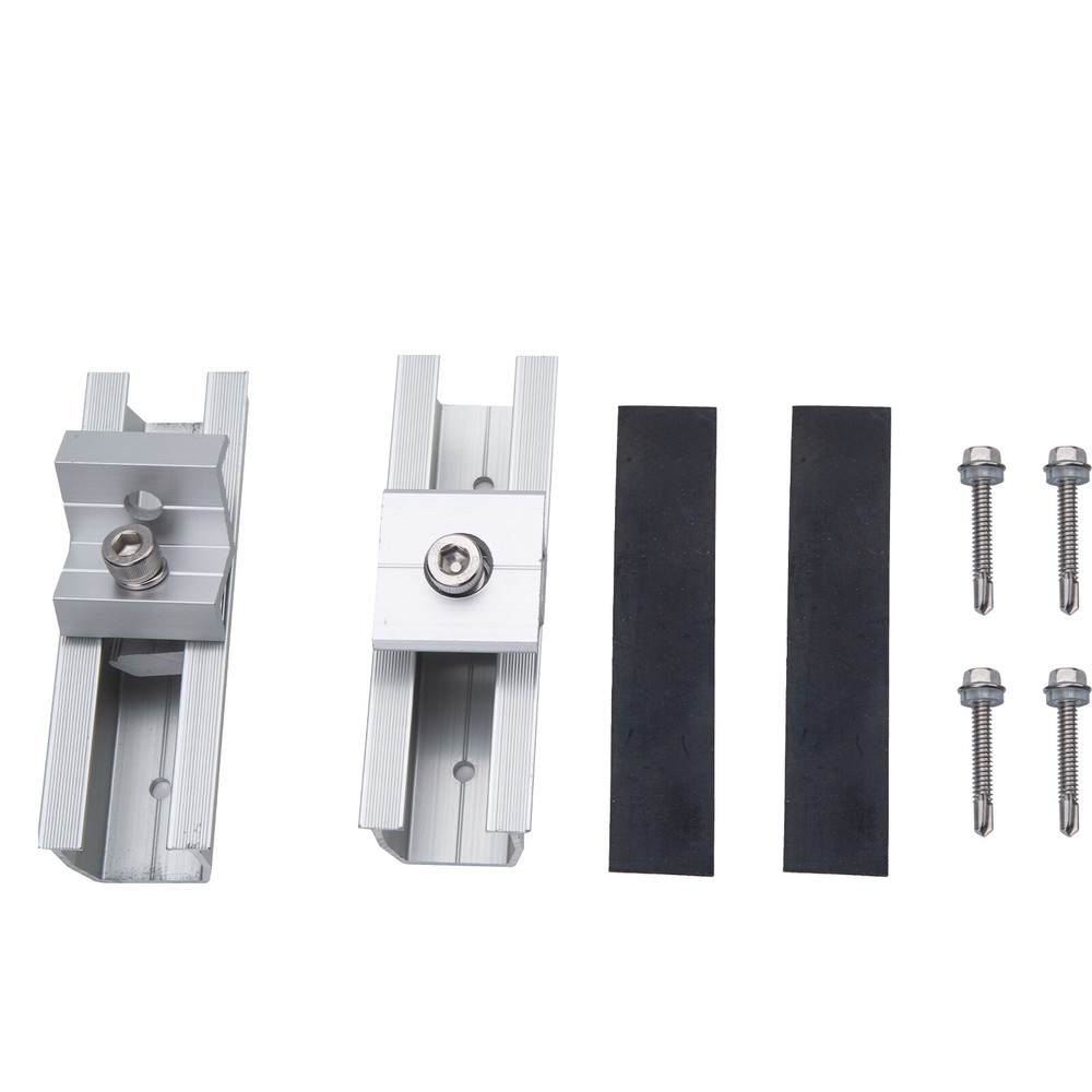 1-10x Solar-Module Mounting End Clamp Mid Clamp Adjustable Silver 30mm/35mm US